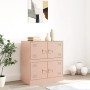Aparador de acero rosa 67x39x73 cm de vidaXL, Aparadores - Ref: Foro24-841650, Precio: 107,09 €, Descuento: %