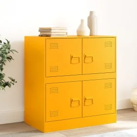 Mustard yellow steel sideboard 67x39x73 cm by vidaXL, Sideboards - Ref: Foro24-841652, Price: 95,26 €, Discount: %