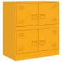 Aparador de acero amarillo mostaza 67x39x73 cm de vidaXL, Aparadores - Ref: Foro24-841652, Precio: 96,17 €, Descuento: %