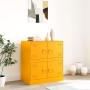 Aparador de acero amarillo mostaza 67x39x73 cm de vidaXL, Aparadores - Ref: Foro24-841652, Precio: 96,17 €, Descuento: %