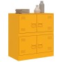 Aparador de acero amarillo mostaza 67x39x73 cm de vidaXL, Aparadores - Ref: Foro24-841652, Precio: 96,17 €, Descuento: %