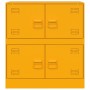 Aparador de acero amarillo mostaza 67x39x73 cm de vidaXL, Aparadores - Ref: Foro24-841652, Precio: 96,17 €, Descuento: %