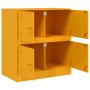 Aparador de acero amarillo mostaza 67x39x73 cm de vidaXL, Aparadores - Ref: Foro24-841652, Precio: 96,17 €, Descuento: %