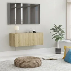 Mueble para TV madera contrachapada color roble 80x30x30 cm de vidaXL, Muebles TV - Ref: Foro24-801475, Precio: 50,46 €, Desc...