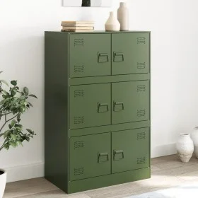 Olive green steel sideboard 67x39x107 cm by vidaXL, Sideboards - Ref: Foro24-841659, Price: 147,15 €, Discount: %