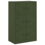 Aparador de acero verde oliva 67x39x107 cm de vidaXL, Aparadores - Ref: Foro24-841659, Precio: 146,80 €, Descuento: %