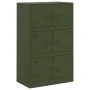 Aparador de acero verde oliva 67x39x107 cm de vidaXL, Aparadores - Ref: Foro24-841659, Precio: 147,15 €, Descuento: %