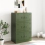 Aparador de acero verde oliva 67x39x107 cm de vidaXL, Aparadores - Ref: Foro24-841659, Precio: 146,80 €, Descuento: %