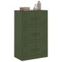 Aparador de acero verde oliva 67x39x107 cm de vidaXL, Aparadores - Ref: Foro24-841659, Precio: 146,80 €, Descuento: %