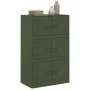 Aparador de acero verde oliva 67x39x107 cm de vidaXL, Aparadores - Ref: Foro24-841659, Precio: 147,15 €, Descuento: %