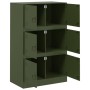 Aparador de acero verde oliva 67x39x107 cm de vidaXL, Aparadores - Ref: Foro24-841659, Precio: 146,80 €, Descuento: %