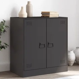 Aparador de acero negro 67x39x73 cm de vidaXL, Aparadores - Ref: Foro24-841673, Precio: 118,36 €, Descuento: %