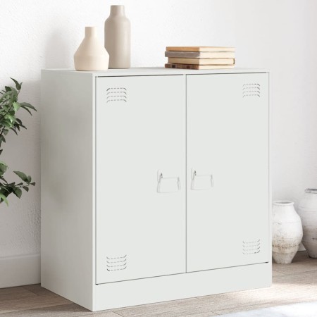 Aparador de acero blanco 67x39x73 cm de vidaXL, Aparadores - Ref: Foro24-841678, Precio: 94,27 €, Descuento: %