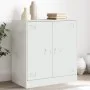 Aparador de acero blanco 67x39x73 cm de vidaXL, Aparadores - Ref: Foro24-841678, Precio: 93,38 €, Descuento: %