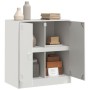 Aparador de acero blanco 67x39x73 cm de vidaXL, Aparadores - Ref: Foro24-841678, Precio: 94,27 €, Descuento: %
