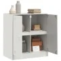 Aparador de acero blanco 67x39x73 cm de vidaXL, Aparadores - Ref: Foro24-841678, Precio: 93,38 €, Descuento: %
