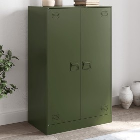 Aparador de acero verde oliva 67x39x107 cm de vidaXL, Aparadores - Ref: Foro24-841665, Precio: 172,26 €, Descuento: %