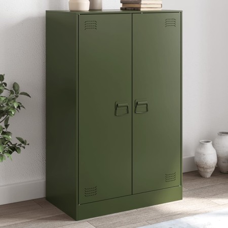 Aparador de acero verde oliva 67x39x107 cm de vidaXL, Aparadores - Ref: Foro24-841665, Precio: 172,26 €, Descuento: %