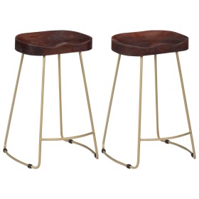 Taburetes de cocina gavin 2 unidades madera maciza de mango de vidaXL, Taburetes de cocina - Ref: Foro24-247834, Precio: 148,...