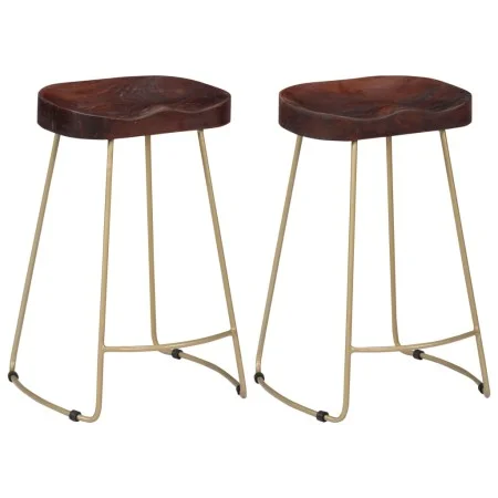 Gavin Küchenhocker 2 Einheiten aus massivem Mangoholz von vidaXL, Küchenhocker - Ref: Foro24-247834, Preis: 145,64 €, Rabatt: %