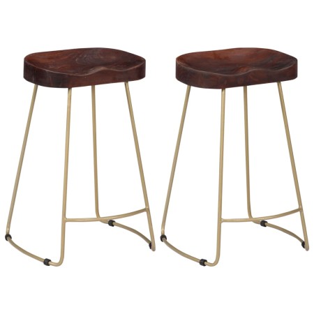 Taburetes de cocina gavin 2 unidades madera maciza de mango de vidaXL, Taburetes de cocina - Ref: Foro24-247834, Precio: 148,...