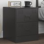 Mesita de noche acero negra 34,5x39x44 cm de vidaXL, Mesitas de noche - Ref: Foro24-841619, Precio: 51,75 €, Descuento: %