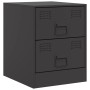 Mesita de noche acero negra 34,5x39x44 cm de vidaXL, Mesitas de noche - Ref: Foro24-841619, Precio: 51,75 €, Descuento: %