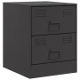 Mesita de noche acero negra 34,5x39x44 cm de vidaXL, Mesitas de noche - Ref: Foro24-841619, Precio: 51,03 €, Descuento: %