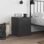 Mesita de noche acero negra 34,5x39x44 cm de vidaXL, Mesitas de noche - Ref: Foro24-841619, Precio: 51,75 €, Descuento: %
