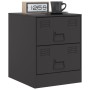 Mesita de noche acero negra 34,5x39x44 cm de vidaXL, Mesitas de noche - Ref: Foro24-841619, Precio: 51,75 €, Descuento: %