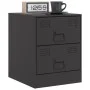 Mesita de noche acero negra 34,5x39x44 cm de vidaXL, Mesitas de noche - Ref: Foro24-841619, Precio: 51,03 €, Descuento: %