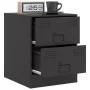 Mesita de noche acero negra 34,5x39x44 cm de vidaXL, Mesitas de noche - Ref: Foro24-841619, Precio: 51,03 €, Descuento: %