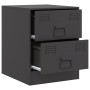 Mesita de noche acero negra 34,5x39x44 cm de vidaXL, Mesitas de noche - Ref: Foro24-841619, Precio: 51,75 €, Descuento: %