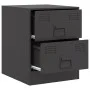 Mesita de noche acero negra 34,5x39x44 cm de vidaXL, Mesitas de noche - Ref: Foro24-841619, Precio: 51,03 €, Descuento: %