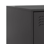 Mesita de noche acero negra 34,5x39x44 cm de vidaXL, Mesitas de noche - Ref: Foro24-841619, Precio: 51,75 €, Descuento: %