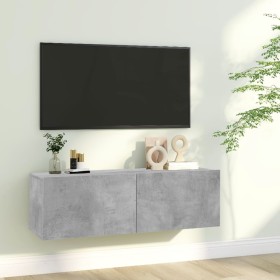 Mueble para TV madera contrachapada gris hormigón 100x30x30 cm de vidaXL, Muebles TV - Ref: Foro24-801485, Precio: 53,34 €, D...