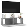 Mueble para TV madera contrachapada gris hormigón 100x30x30 cm de vidaXL, Muebles TV - Ref: Foro24-801485, Precio: 53,34 €, D...