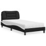 Cama con colchón cuero sintético negro y blanco 80x200 cm de vidaXL, Camas y somieres - Ref: Foro24-3208687, Precio: 281,02 €...