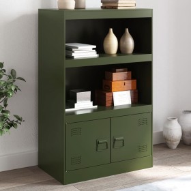 Aparador de acero verde oliva 67x39x107 cm de vidaXL, Aparadores - Ref: Foro24-841671, Precio: 107,52 €, Descuento: %