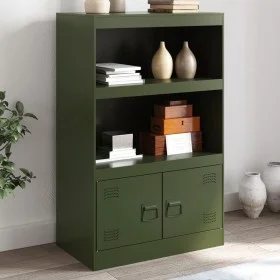 Aparador de acero verde oliva 67x39x107 cm by vidaXL, Sideboards - Ref: Foro24-841671, Price: 106,48 €, Discount: %