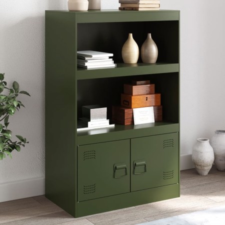 Aparador de acero verde oliva 67x39x107 cm de vidaXL, Aparadores - Ref: Foro24-841671, Precio: 107,52 €, Descuento: %