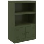 Aparador de acero verde oliva 67x39x107 cm de vidaXL, Aparadores - Ref: Foro24-841671, Precio: 107,52 €, Descuento: %