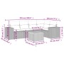 Set de muebles de jardín 6 pzas y cojines ratán sintético gris en Conjuntos de jardín | Comprar online en Foru.es
