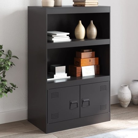 Aparador de acero negro 67x39x107 cm de vidaXL, Aparadores - Ref: Foro24-841667, Precio: 101,04 €, Descuento: %