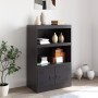 Aparador de acero negro 67x39x107 cm de vidaXL, Aparadores - Ref: Foro24-841667, Precio: 101,04 €, Descuento: %