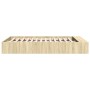 Estructura de cama madera de ingeniería roble Sonoma 140x200 cm de vidaXL, Camas y somieres - Ref: Foro24-3280568, Precio: 13...