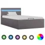 Cama canapé hidráulica almacenaje y LED tela gris topo 90x200cm de vidaXL, Camas y somieres - Ref: Foro24-285624, Precio: 258...