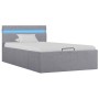 Cama hidráulica con almacenaje y LED tela gris claro 100x200cm de vidaXL, Camas y somieres - Ref: Foro24-285607, Precio: 307,...