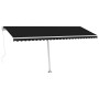 Toldo retráctil manual con LED gris antracita 500x350 cm de vidaXL, Toldos - Ref: Foro24-3069664, Precio: 602,91 €, Descuento: %