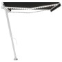 Toldo retráctil manual con LED gris antracita 500x350 cm de vidaXL, Toldos - Ref: Foro24-3069664, Precio: 602,91 €, Descuento: %